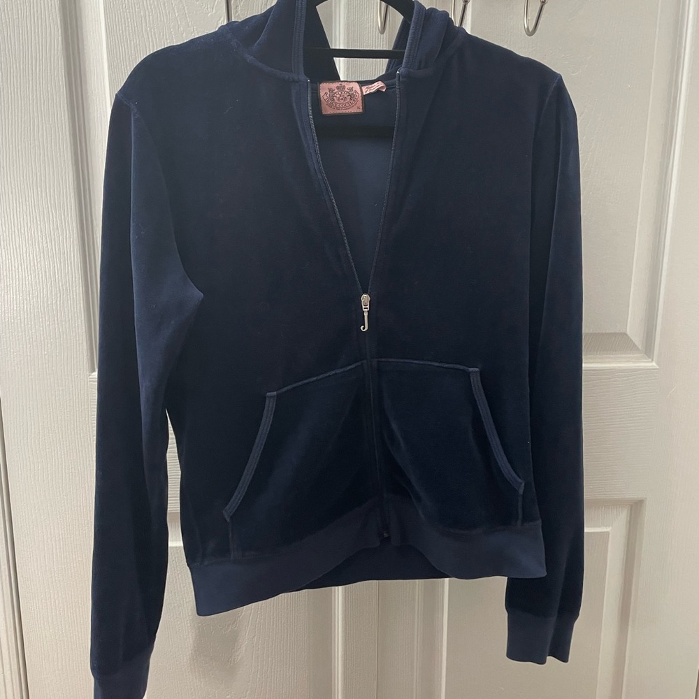 Vintage Juice Couture Velour Zip Up Sweater XL